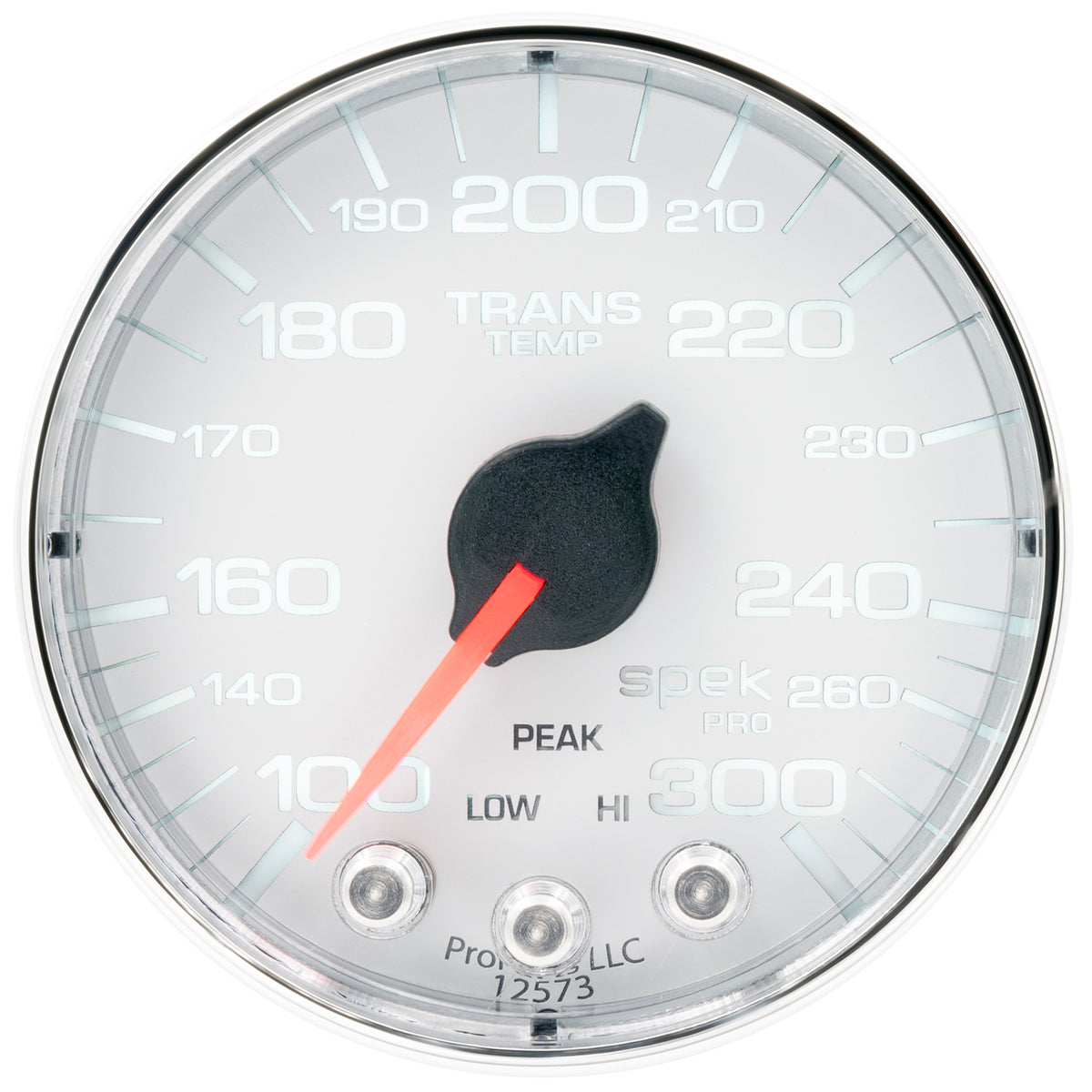 AutoMeter P342118 - GAUGE, TRANS TEMP, 2 1/16", 300?F, STEPPER MOTOR W/PK & WRN, WHT/CHRM, SPEK-PRO 4