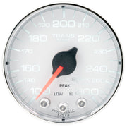 AutoMeter P342118 - GAUGE, TRANS TEMP, 2 1/16", 300?F, STEPPER MOTOR W/PK & WRN, WHT/CHRM, SPEK-PRO 4