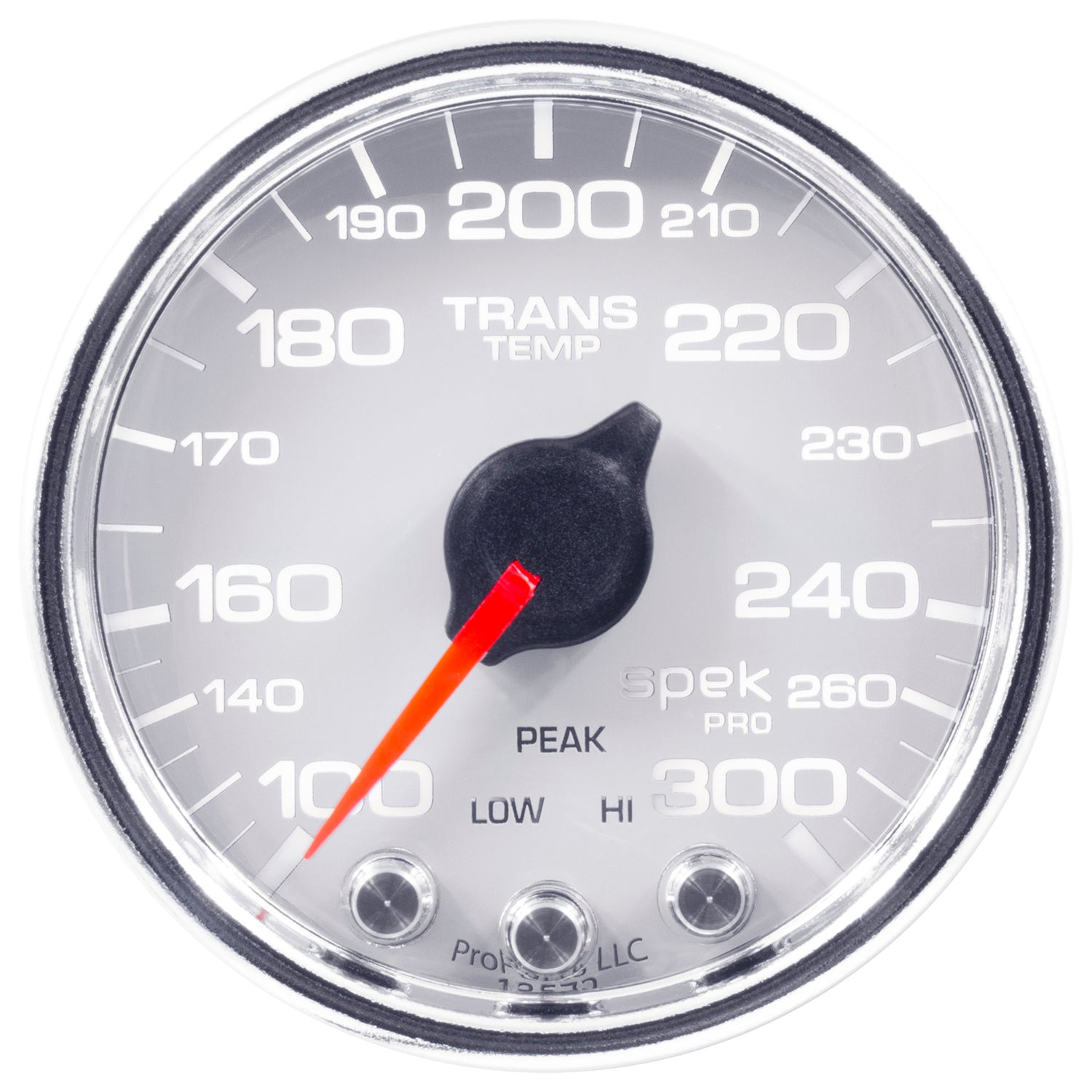 AutoMeter P34211 - GAUGE, TRANS TEMP, 2 1/16", 300?F, STEPPER MOTOR W/PK & WRN, WHT/CHRM, SPEK-PRO 3