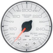 AutoMeter P342128 - GAUGE, TRANS TEMP, 2 1/16", 300?F, STEPPER MOTOR W/PK & WRN, WHT/BLK, SPEK-PRO 3