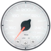 AutoMeter P342128 - GAUGE, TRANS TEMP, 2 1/16", 300?F, STEPPER MOTOR W/PK & WRN, WHT/BLK, SPEK-PRO 4