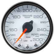 AutoMeter P34212 - GAUGE, TRANS TEMP, 2 1/16", 300?F, STEPPER MOTOR W/PEAK & WRN, WHT/BLK, SPEK-PRO