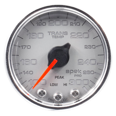 AutoMeter P34221 - GAUGE, TRANS TEMP, 2 1/16", 300?F, STEPPER MOTOR W/PK & WRN, SLVR/CHRM, SPEK-PRO 5
