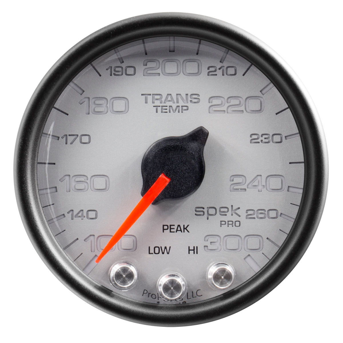 AutoMeter P34222 - GAUGE, TRANS TEMP, 2 1/16", 300?F, STEPPER MOTOR W/PK & WRN, SLVR/BLK, SPEK-PRO 4