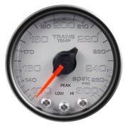 AutoMeter P34222 - GAUGE, TRANS TEMP, 2 1/16", 300?F, STEPPER MOTOR W/PK & WRN, SLVR/BLK, SPEK-PRO 4