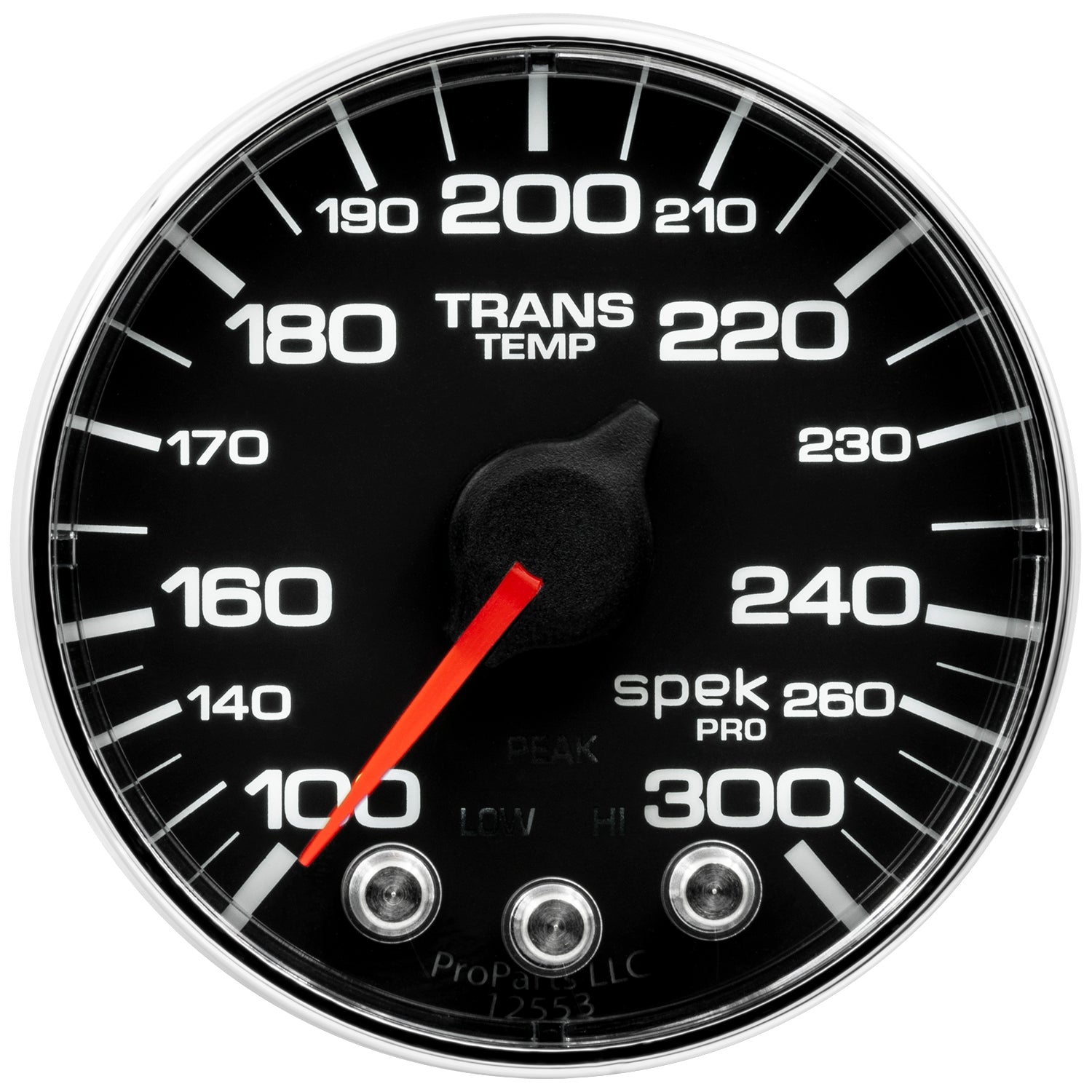 AutoMeter P342318 - GAUGE, TRANS TEMP, 2 1/16", 300?F, STEPPER MOTOR W/PK & WRN, BLK/CHRM, SPEK-PRO 3