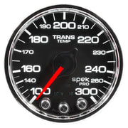 AutoMeter P34231 - GAUGE, TRANS TEMP, 2 1/16", 300?F, STEPPER MOTOR W/PK & WRN, BLK/CHRM, SPEK-PRO 3