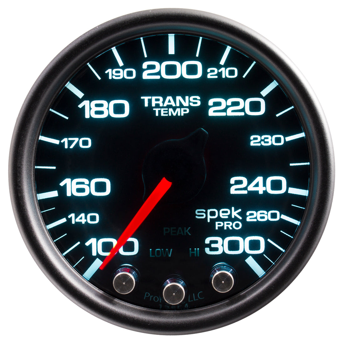 AutoMeter P34252 - GAUGE, TRANS TEMP, 2 1/16", 300?F, STPR MTR W/PK & WRN, BLK/SMOKE/BLK, SPEK-PRO 3