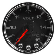 AutoMeter P34431 - GAUGE, VOLTMETER, 2 1/16", 16V, STEPPER MOTOR W/PEAK & WARN, BLK/CHRM, SPEK-PRO 3