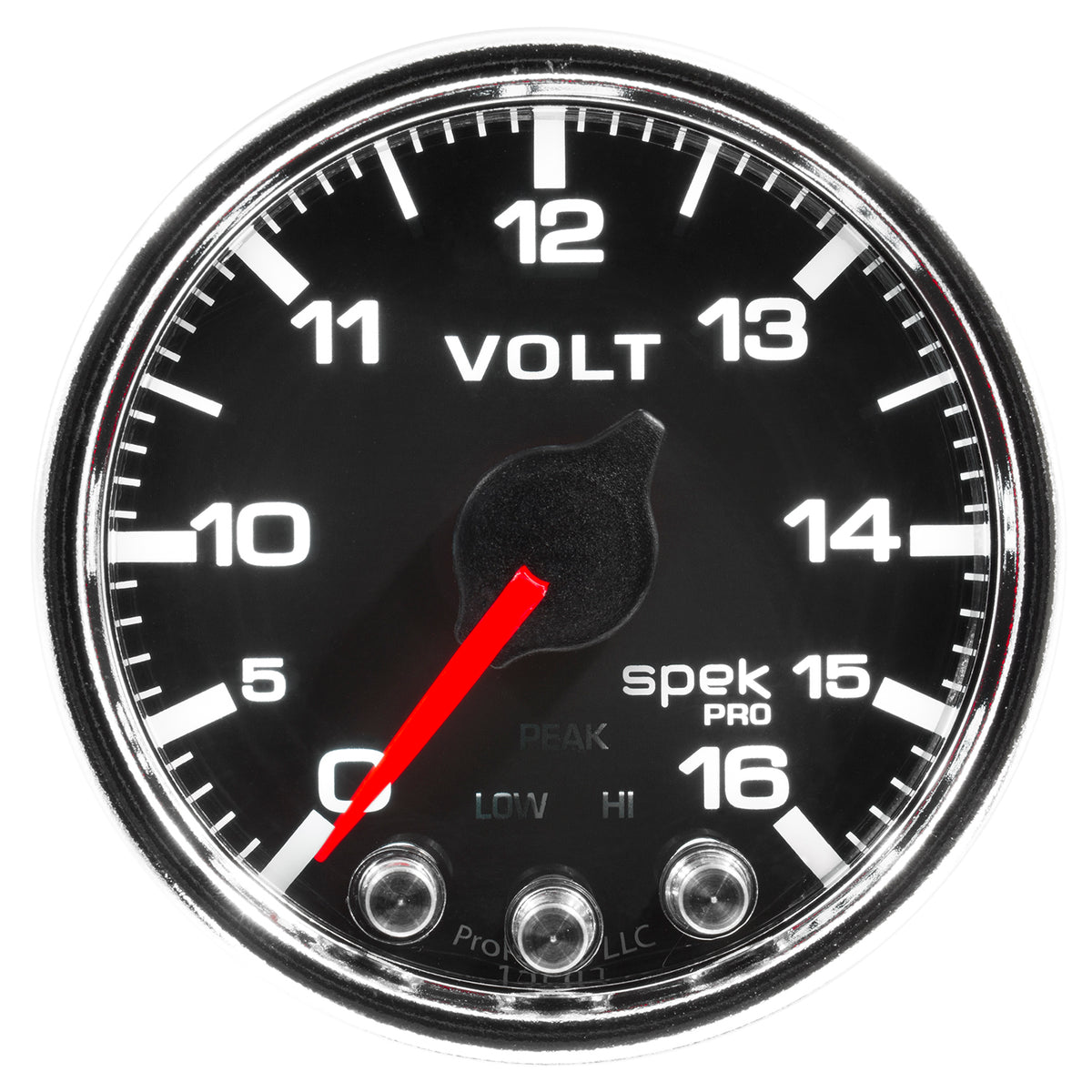 AutoMeter P34431 - GAUGE, VOLTMETER, 2 1/16", 16V, STEPPER MOTOR W/PEAK & WARN, BLK/CHRM, SPEK-PRO 2