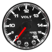 AutoMeter P34431 - GAUGE, VOLTMETER, 2 1/16", 16V, STEPPER MOTOR W/PEAK & WARN, BLK/CHRM, SPEK-PRO 2