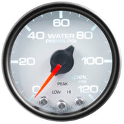 AutoMeter Body AutoMeter P34512 - GAUGE, WATER PRESS, 2 1/16", 120PSI, STEPPER MOTOR W/PEAK & WARN, WHT/BLK, SPEK