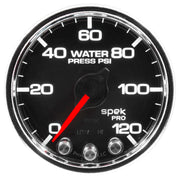 AutoMeter Body AutoMeter P34531 - GAUGE, WATER PRESS, 2 1/16", 120PSI, STEPPER MOTOR W/PEAK & WARN, BLK/CHRM, SPEK