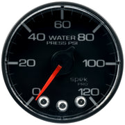 AutoMeter P345328 - GAUGE, WATER PRESS, 2 1/16", 120PSI, STEPPER MOTOR W/PEAK & WARN, BLK/BLK, SPEK 4