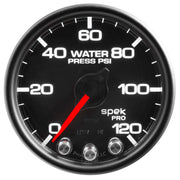 AutoMeter Body AutoMeter P34532 - GAUGE, WATER PRESS, 2 1/16", 120PSI, STEPPER MOTOR W/PEAK & WARN, BLK/BLK, SPEK