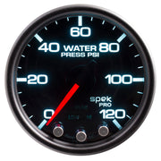 AutoMeter Body AutoMeter P34552 - GAUGE, WATER PRESS, 2 1/16", 120PSI, STEPPER MTR W/PK & WRN, BLK/SMOKE/BLK, SPEK