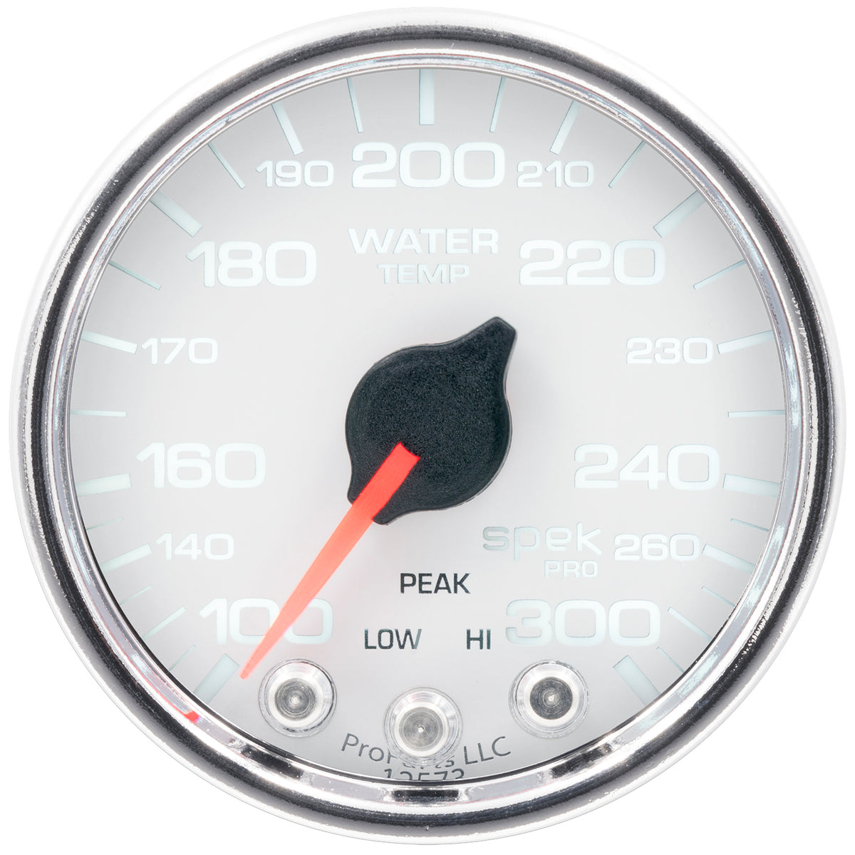 AutoMeter P34611 - GAUGE, WATER TEMP, 2 1/16", 300?F, STEPPER MOTOR W/PEAK & WARN, WHT/CHRM, SPEK 4