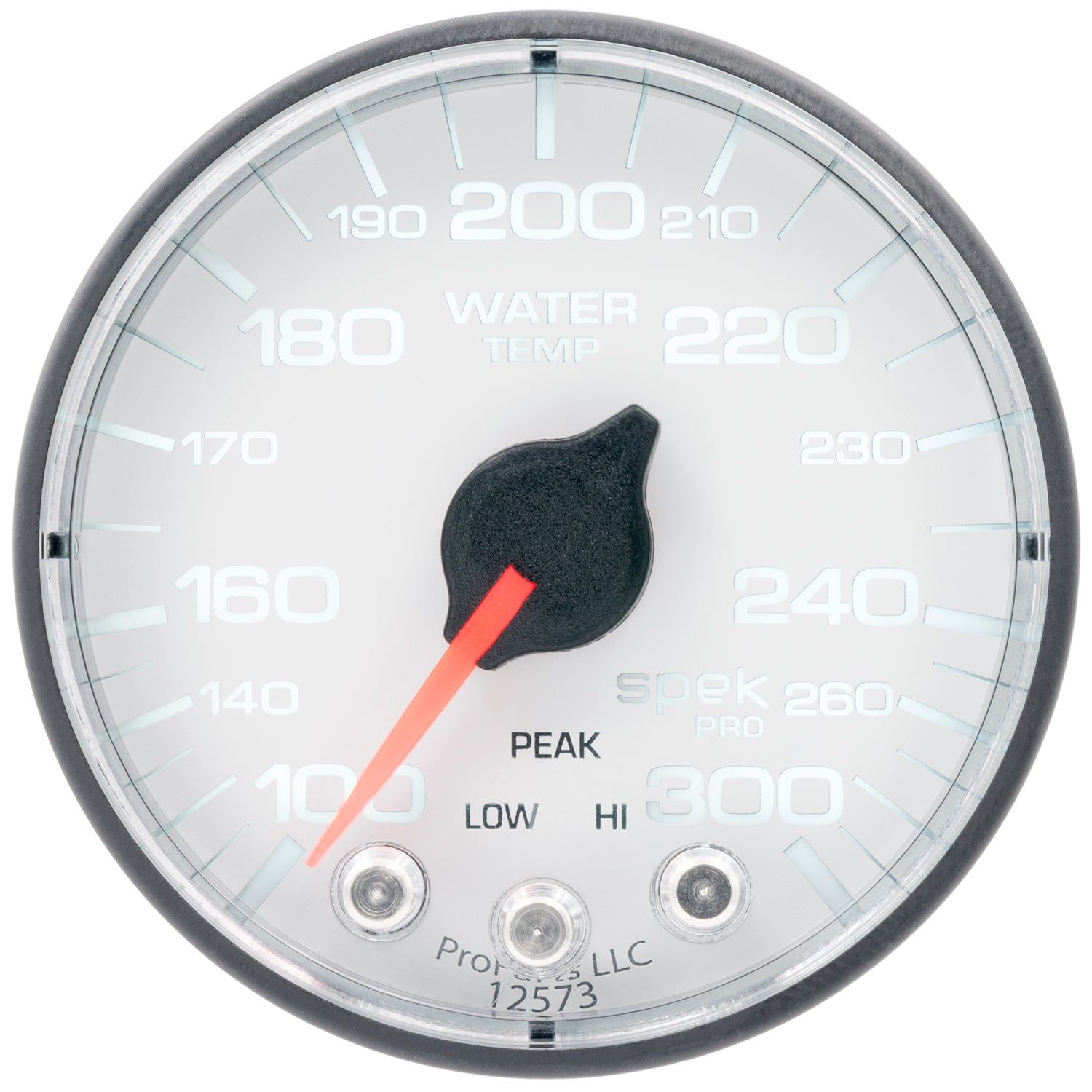 AutoMeter P346128 - GAUGE, WATER TEMP, 2 1/16", 300?F, STEPPER MOTOR W/PEAK & WARN, WHT/BLK, SPEK 4