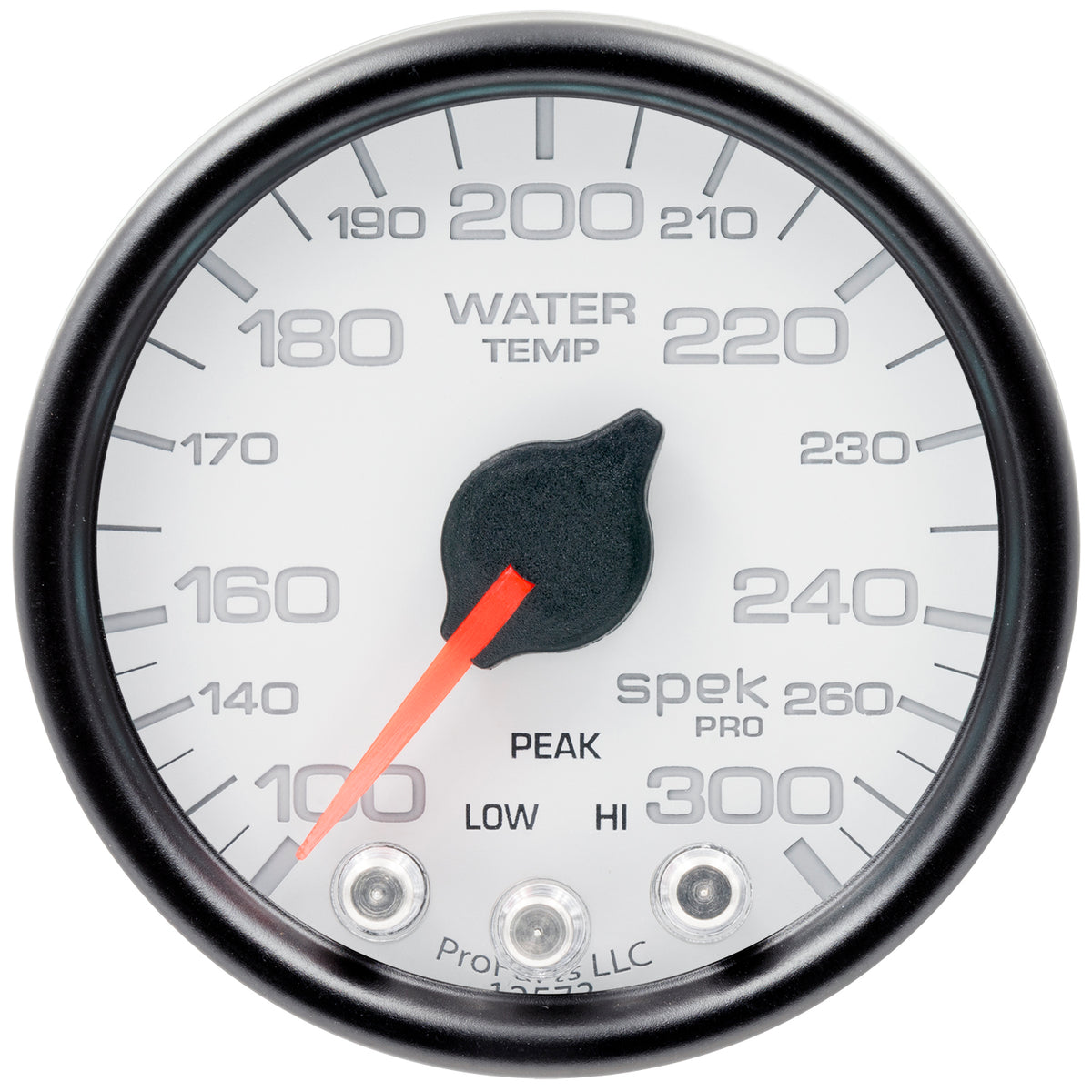 AutoMeter P34612 - GAUGE, WATER TEMP, 2 1/16", 300?F, STEPPER MOTOR W/PEAK & WARN, WHT/BLK, SPEK 3