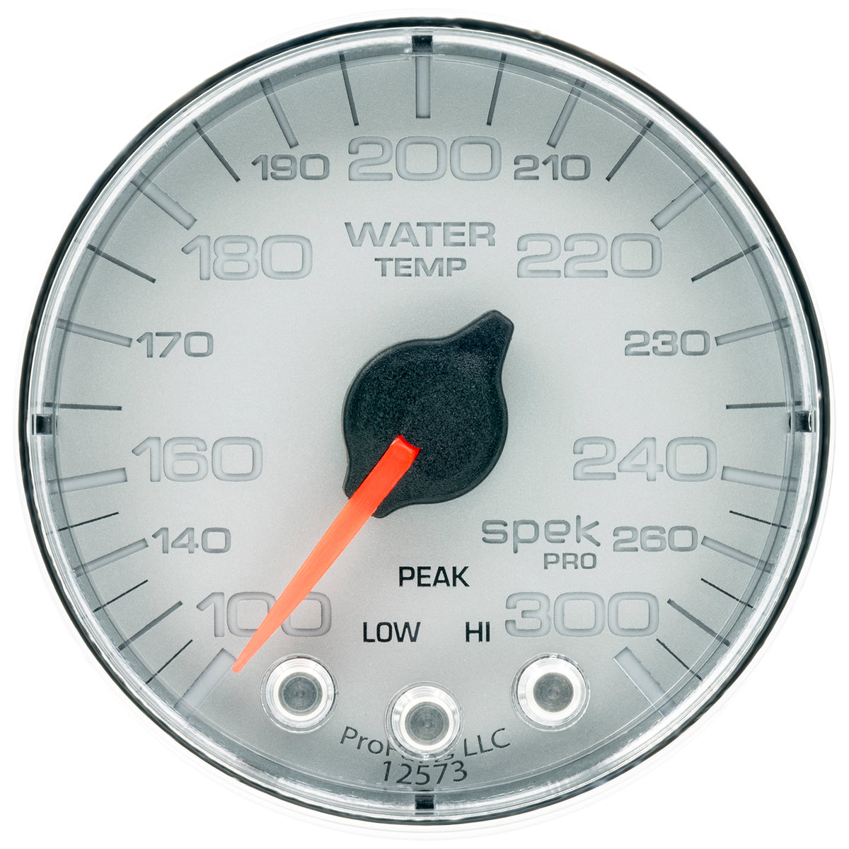 AutoMeter P346218 - GAUGE, WATER TEMP, 2 1/16", 300?F, STEPPER MOTOR W/PEAK & WARN, SLVR/CHRM, SPEK 3