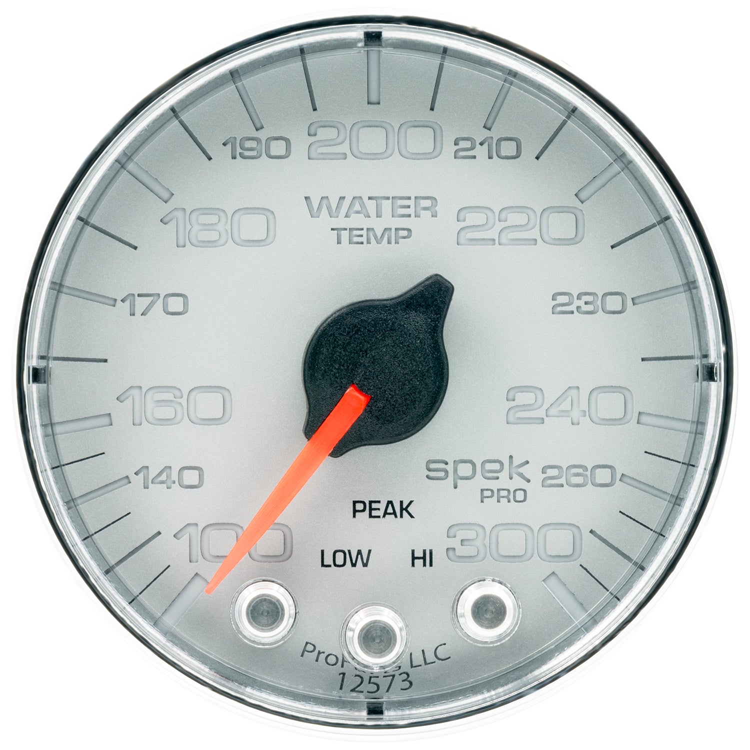 AutoMeter P346218 - GAUGE, WATER TEMP, 2 1/16", 300?F, STEPPER MOTOR W/PEAK & WARN, SLVR/CHRM, SPEK 3