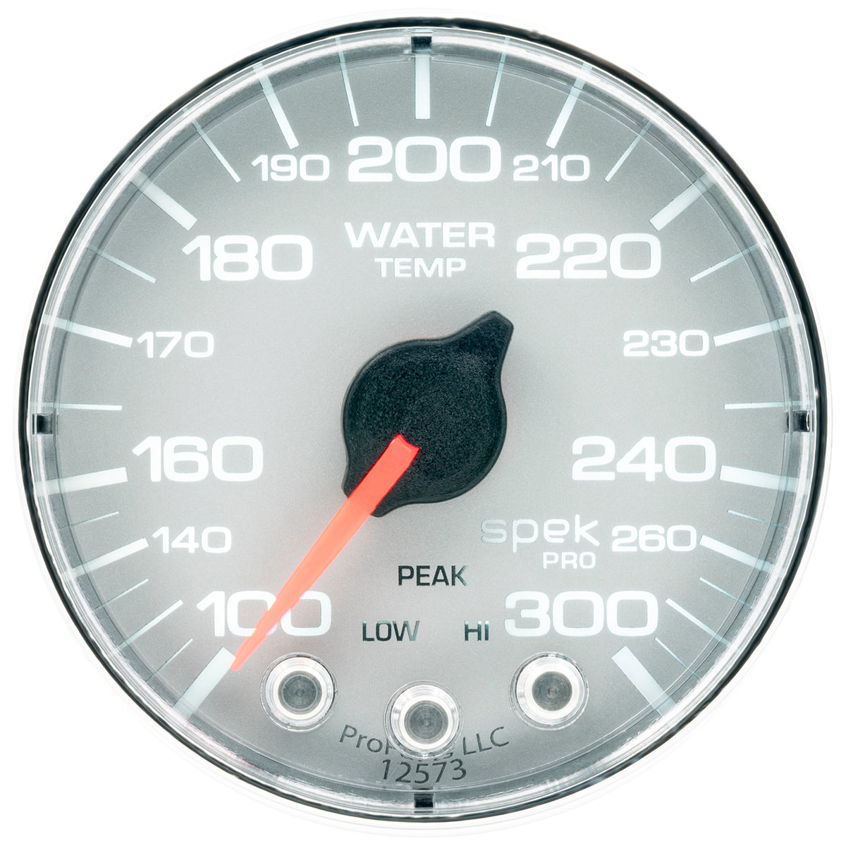 AutoMeter P346218 - GAUGE, WATER TEMP, 2 1/16", 300?F, STEPPER MOTOR W/PEAK & WARN, SLVR/CHRM, SPEK 4