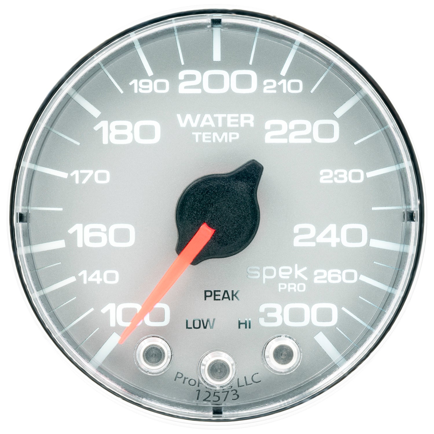AutoMeter P346218 - GAUGE, WATER TEMP, 2 1/16", 300?F, STEPPER MOTOR W/PEAK & WARN, SLVR/CHRM, SPEK 4