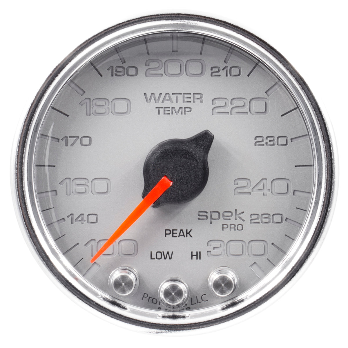 AutoMeter P34621 - GAUGE, WATER TEMP, 2 1/16", 300?F, STEPPER MOTOR W/PEAK & WARN, SLVR/CHRM, SPEK 4