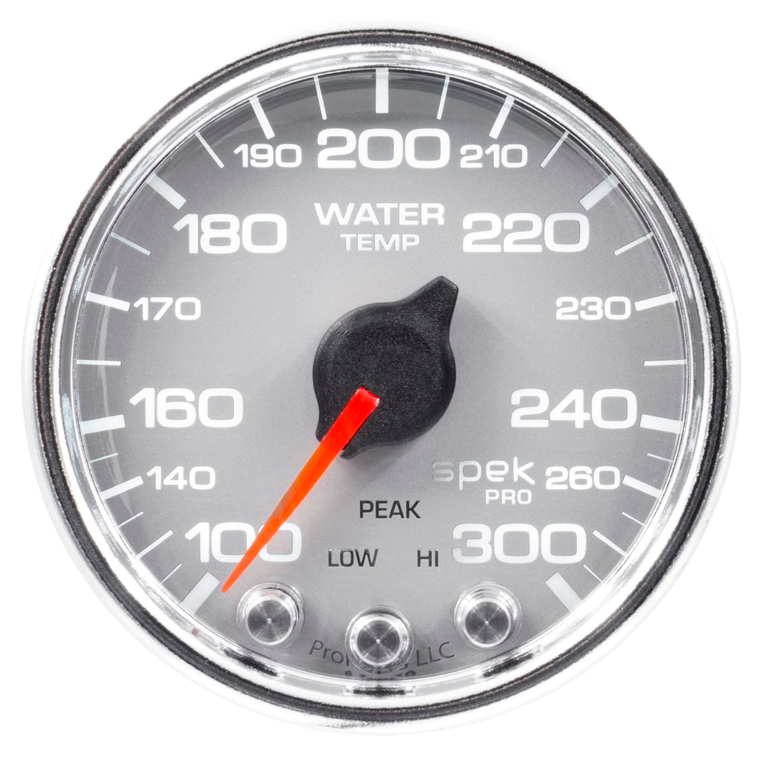 AutoMeter Body AutoMeter P34621 - GAUGE, WATER TEMP, 2 1/16", 300?F, STEPPER MOTOR W/PEAK & WARN, SLVR/CHRM, SPEK
