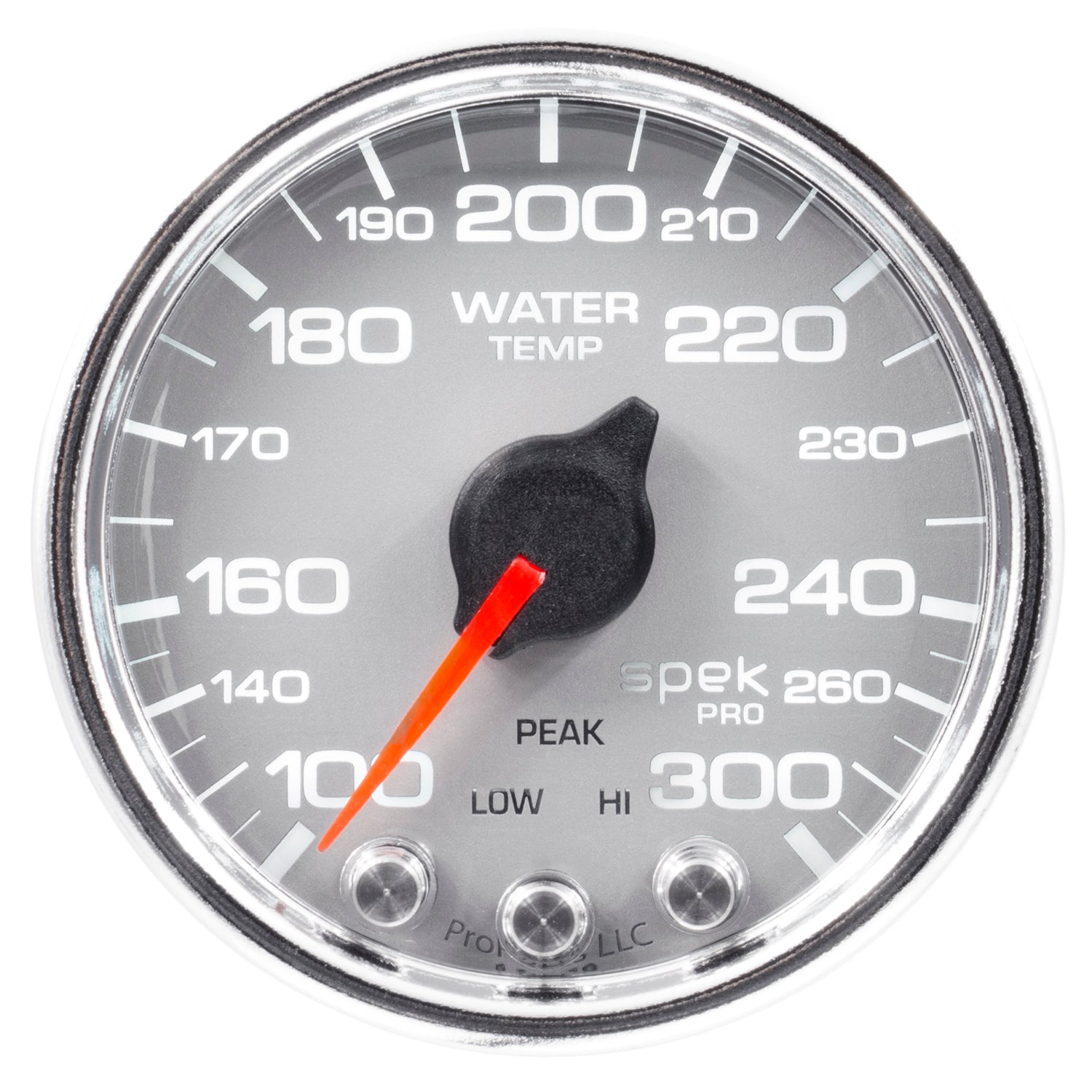 AutoMeter P34621 - GAUGE, WATER TEMP, 2 1/16", 300?F, STEPPER MOTOR W/PEAK & WARN, SLVR/CHRM, SPEK 3