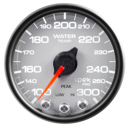 AutoMeter P34622 - GAUGE, WATER TEMP, 2 1/16", 300?F, STEPPER MOTOR W/PEAK & WARN, SLVR/BLK, SPEK 3