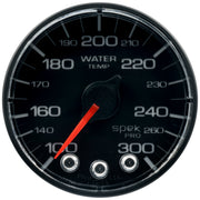 AutoMeter P346328 - GAUGE, WATER TEMP, 2 1/16", 300?F, STEPPER MOTOR W/PEAK & WARN, BLK/BLK, SPEK 4