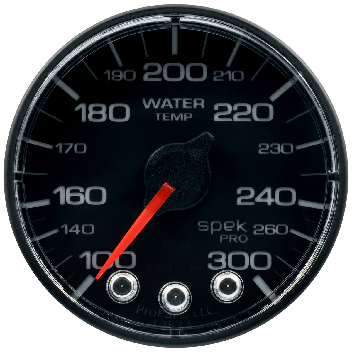 AutoMeter P346328 - GAUGE, WATER TEMP, 2 1/16", 300?F, STEPPER MOTOR W/PEAK & WARN, BLK/BLK, SPEK 4