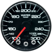 AutoMeter P346328 - GAUGE, WATER TEMP, 2 1/16", 300?F, STEPPER MOTOR W/PEAK & WARN, BLK/BLK, SPEK 3