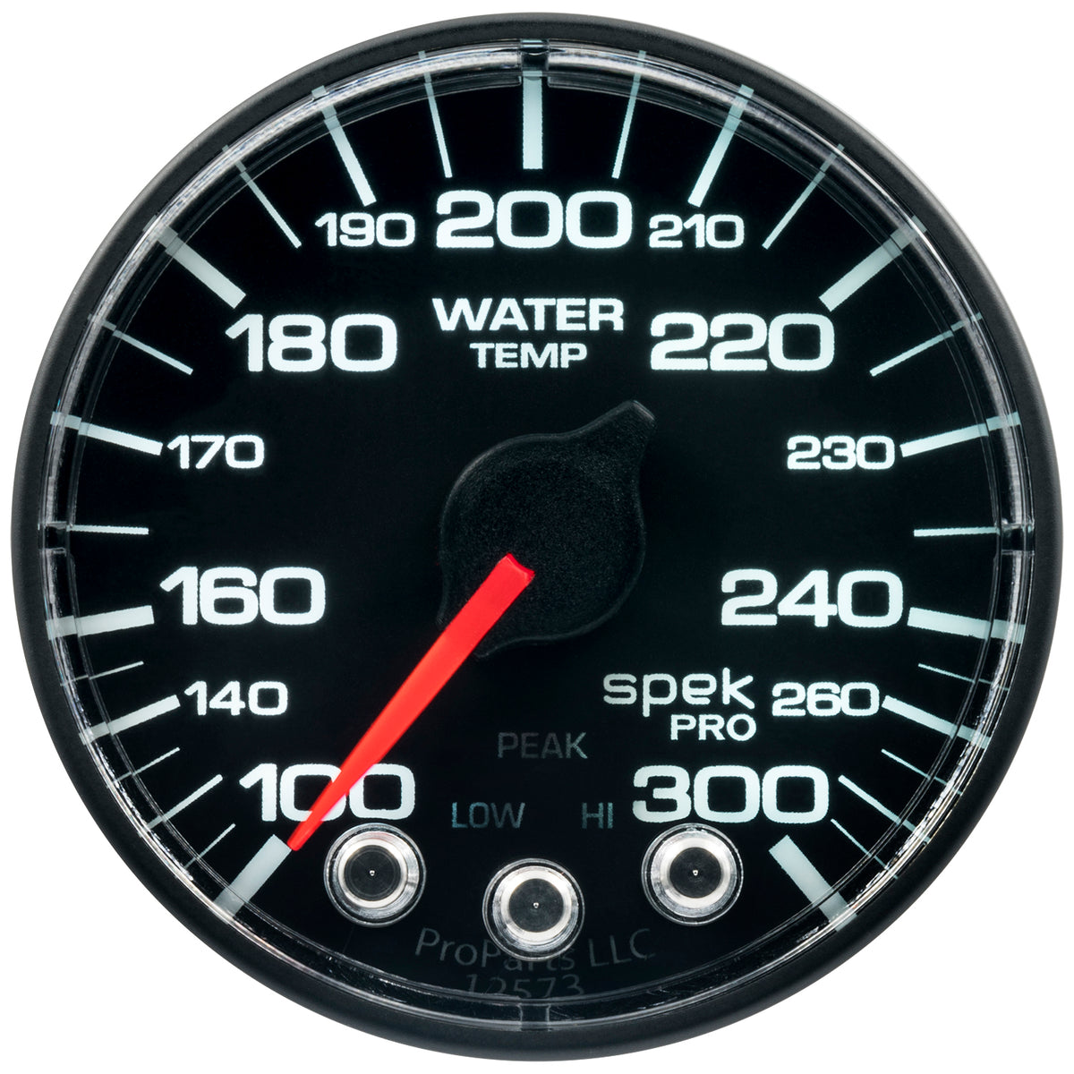 AutoMeter P346328 - GAUGE, WATER TEMP, 2 1/16", 300?F, STEPPER MOTOR W/PEAK & WARN, BLK/BLK, SPEK 3
