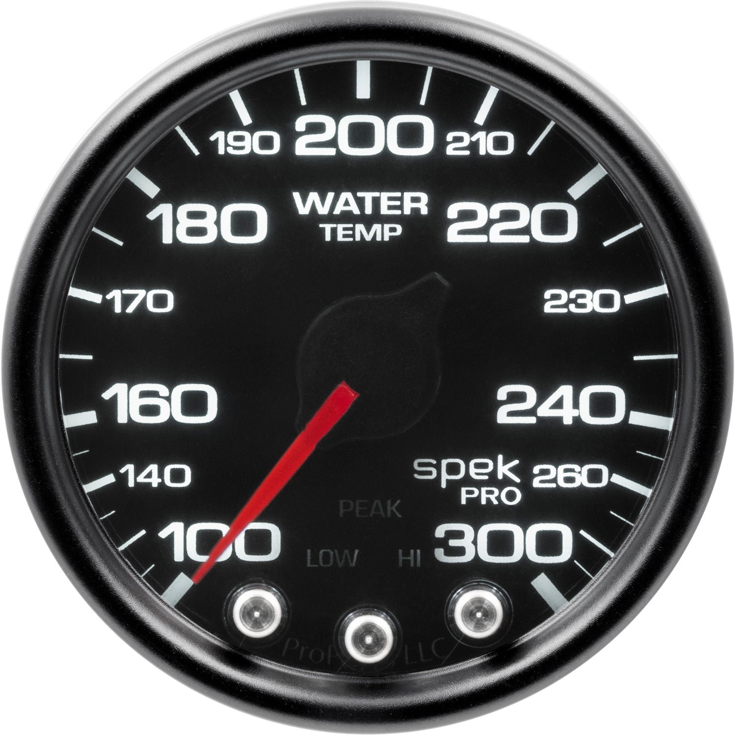 AutoMeter P34652 - GAUGE, WATER TEMP, 2 1/16", 300?F, STEPPER MOTOR W/PK & WARN, BLK/SMKE/BLK, SPEK 2