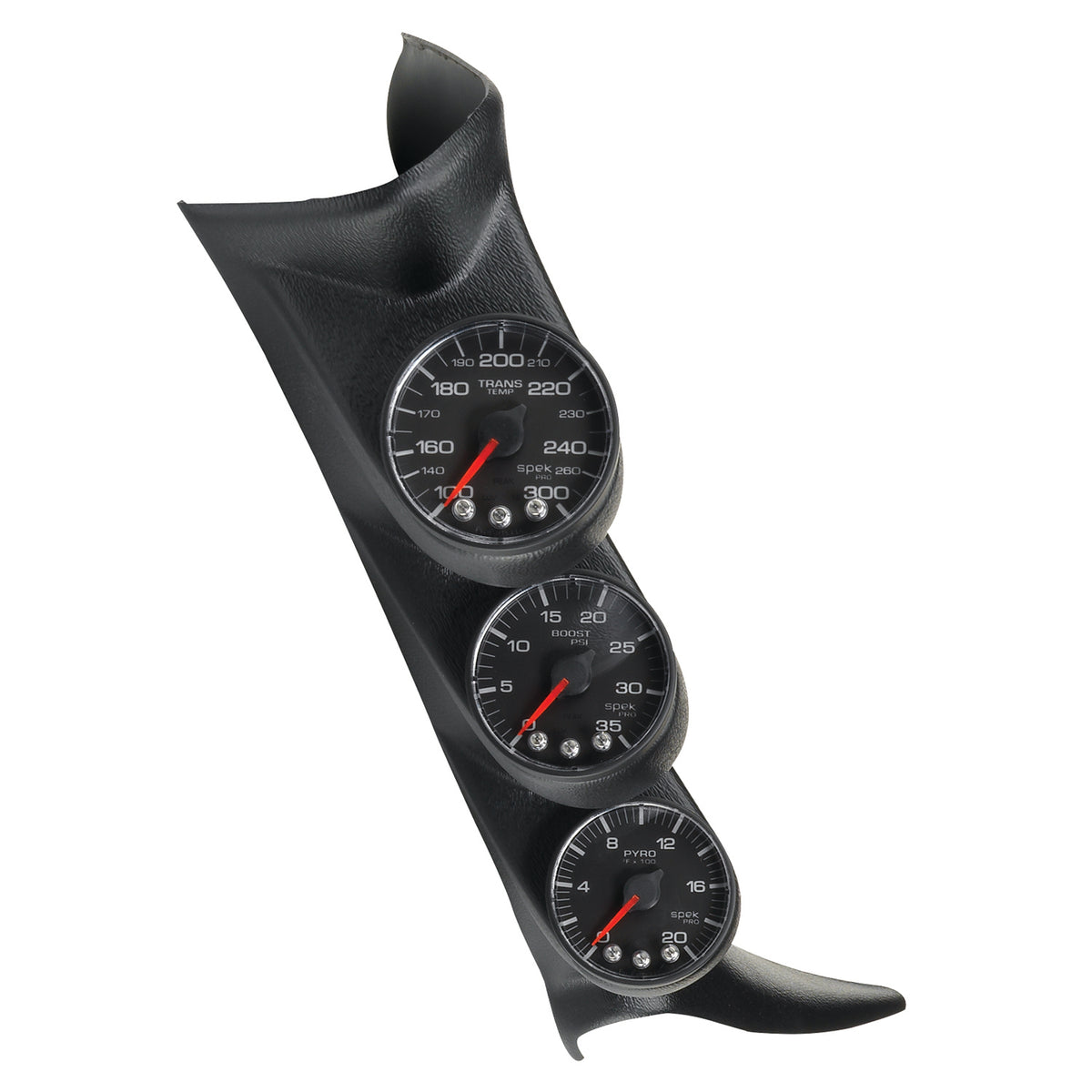 AutoMeter P73020 - DIESEL GAUGE KIT, A-PILLR, GM 01-07, BST/EGT/TRANS, 35PSI/2K?F/300?F, BLK, SPEK 3