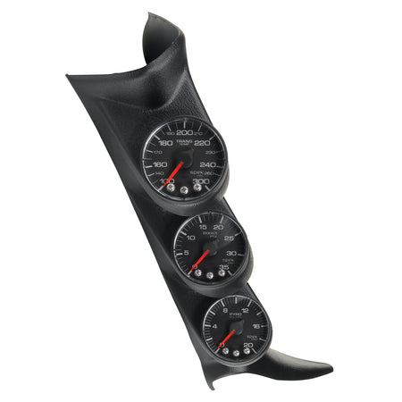 AutoMeter P73020 - DIESEL GAUGE KIT, A-PILLR, GM 01-07, BST/EGT/TRANS, 35PSI/2K?F/300?F, BLK, SPEK 3