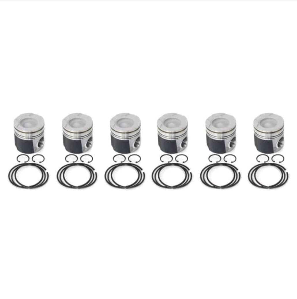 Industrial Injection Engine Industrial Injection PDM-3354FCC.020 - 1998.5-2002 24v Cummins Fly Cut Coated & Chamfered Piston Kit (.020)