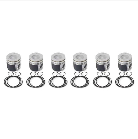 Industrial Injection PDM-03523.020 - 1989-1998 12v Cummins Marine Big Bowl Stock Balanced Piston Kit (.020) 1
