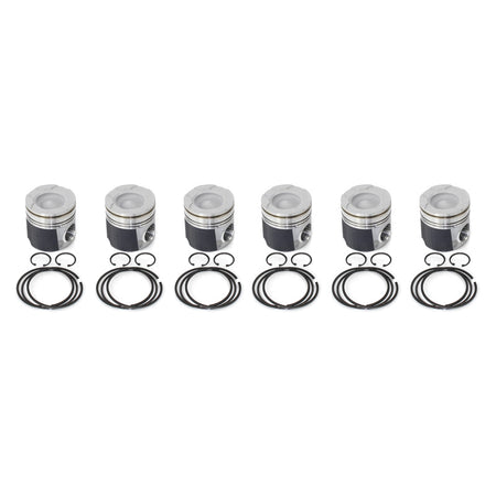 Industrial Injection PDM-3673FCC - 2004.5-2007 5.9L Cummins Fly Cut, Coated & Chamfered Piston Kit (std) 3