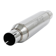 MBRP R1012 - Exhaust Resonator 2.5 Inch Inlet/Outlet 16 Inch Body 20 Inch Overall T304 Stainless Steel MBRP 1