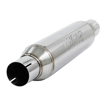 MBRP R1012 - Exhaust Resonator 2.5 Inch Inlet/Outlet 16 Inch Body 20 Inch Overall T304 Stainless Steel MBRP 1