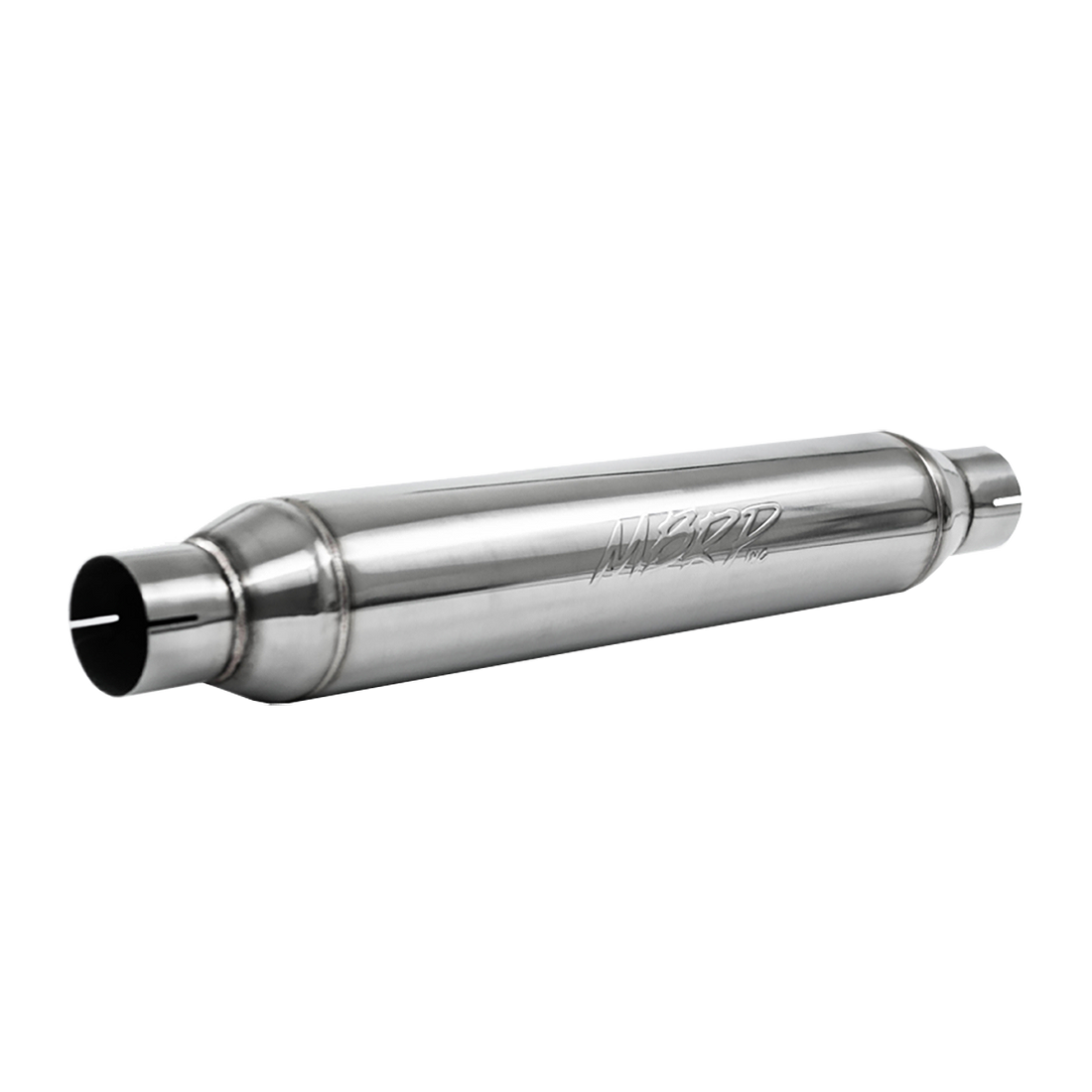 MBRP R1016 - Exhaust Resonator 2.5 Inch Inlet/Outlet 22 Inch Body 26 Inch Overall T304 Stainless Steel MBRP 1