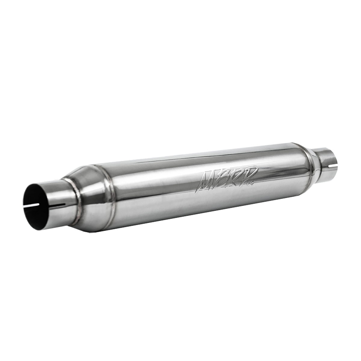 MBRP R1016 - Exhaust Resonator 2.5 Inch Inlet/Outlet 22 Inch Body 26 Inch Overall T304 Stainless Steel MBRP 1