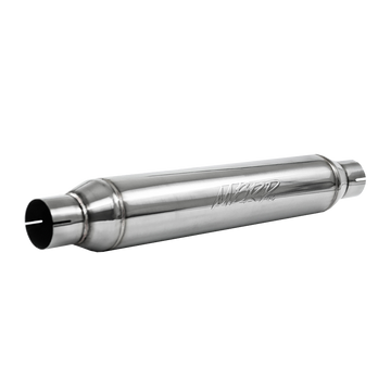 MBRP R1016 - Exhaust Resonator 2.5 Inch Inlet/Outlet 22 Inch Body 26 Inch Overall T304 Stainless Steel MBRP 1