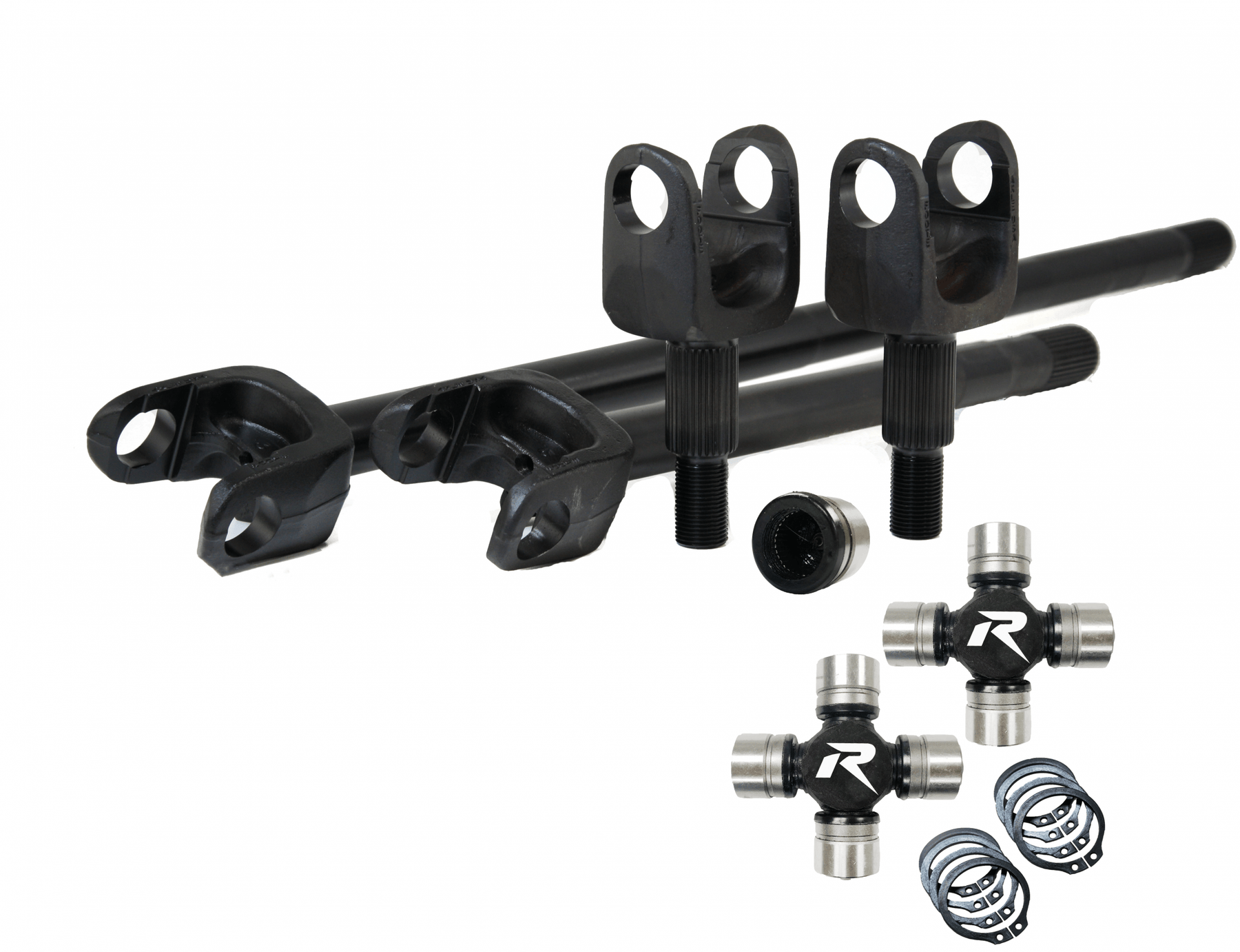 Revolution Gear NA Revolution Gear RAK44-TJ-HD - 2003-06 Wrangler TJ/LJ Rubicon Dana 44 4340 Chromoly USA Made Front Axle Kit HD U-Joints Revolution Gear