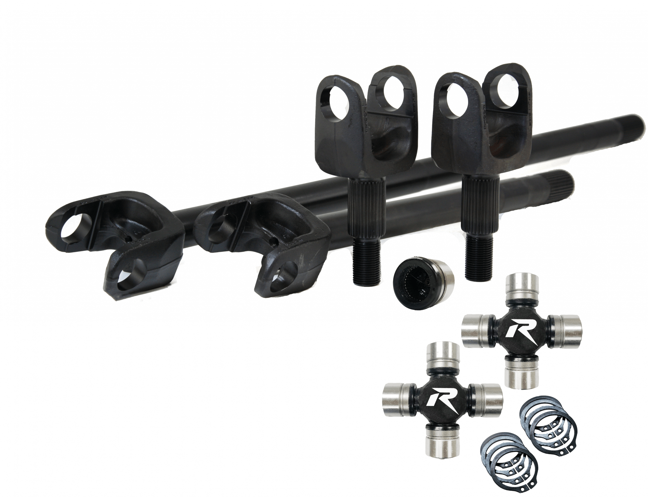 Revolution Gear NA Revolution Gear RAK44-TJ-HD - 2003-06 Wrangler TJ/LJ Rubicon Dana 44 4340 Chromoly USA Made Front Axle Kit HD U-Joints Revolution Gear