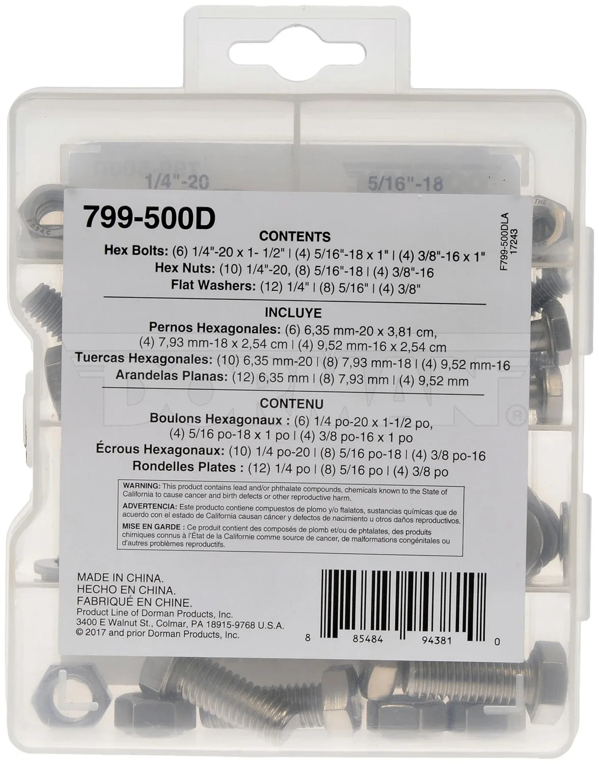 Dorman 799-500D Stainless Steel Hardware Assortment