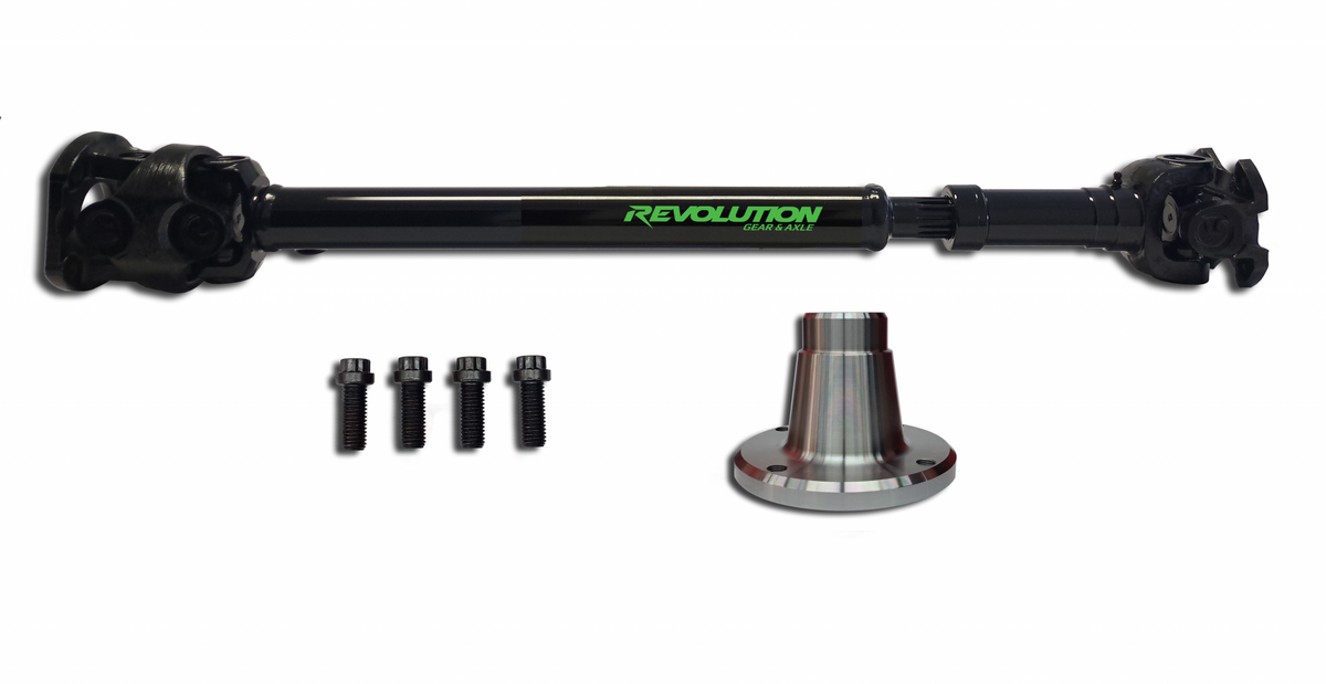Revolution Gear REV-DS-JK-1350F-F - Jeep Wrangler JK Front 1350 CV Driveshaft 2 or 4 Door Flange Style Revolution Gear 1